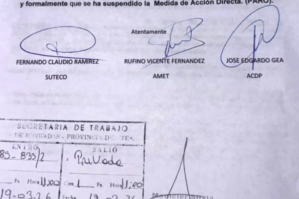 Sindicatos docentes de Corrientes levantaron el paro previsto para este viernes 20 de marzo