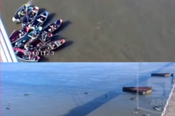 IMÁGENES: Protesta náutica: malloneros bloquean el canal de navegación de Corrientes y Chaco