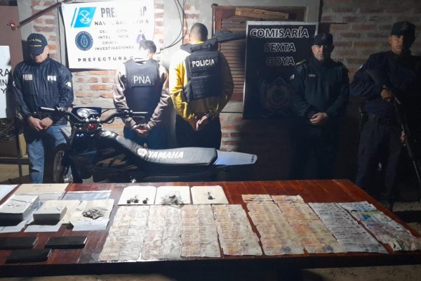 Ahora Goya: allanamiento y secuestro de cocaína, marihuana y detenidos