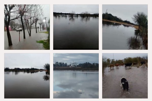 Curuzú Cuatiá bajo 150 milímetros de lluvia. Domingo de imágenes en el centro Sur Correntino