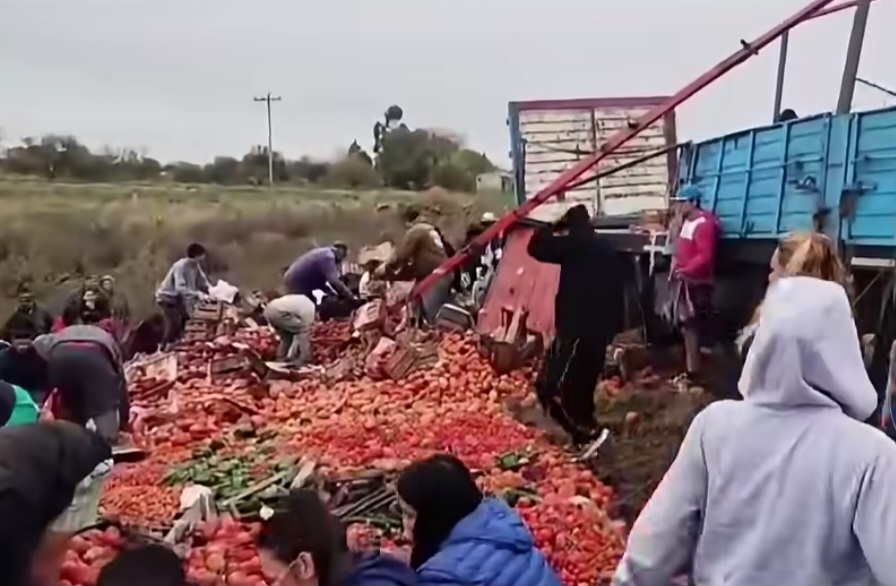 Camión accidentado