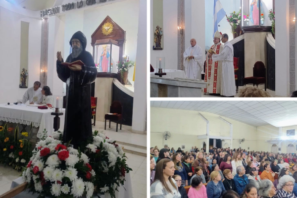 Entronizaron la imagen de San Charbel en una parroquia de la capital correntina